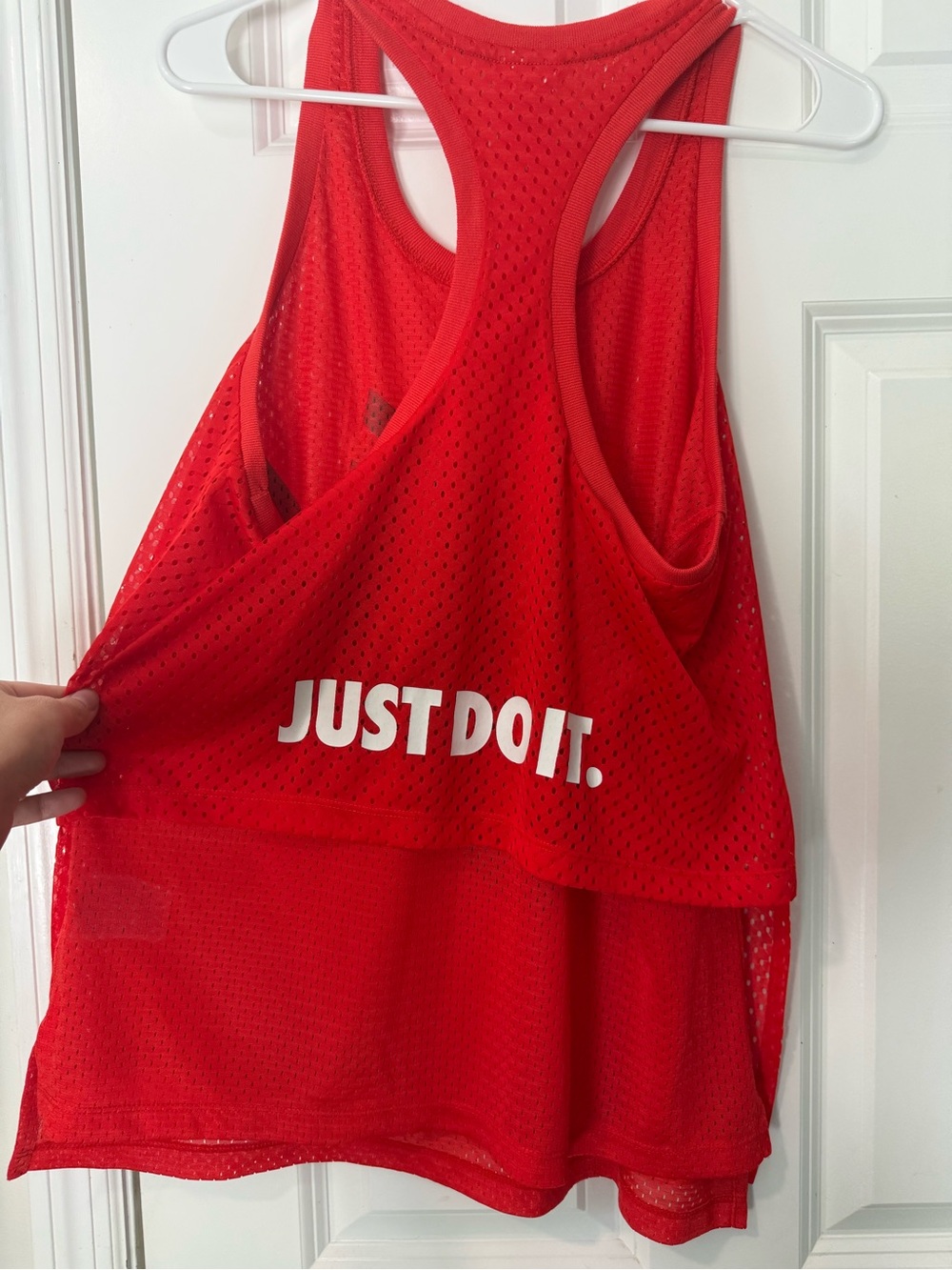 Nike Red Mesh Racerback Tank - Picture 3 of 8